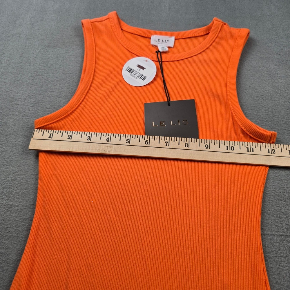 Le Lis Collection Womens Ribbed Sleeveless Bodysuit Orange XS New - Picture 4 of 7